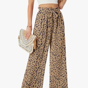 FreeOak Belted Flowy Pants